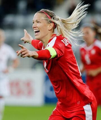 19 09 2017 Tissot Arena Biel Switzerland Season 2017 2018 Women World Cup Qualification Switzerland Poland goal celebration Lara Dickenmann Switzerland