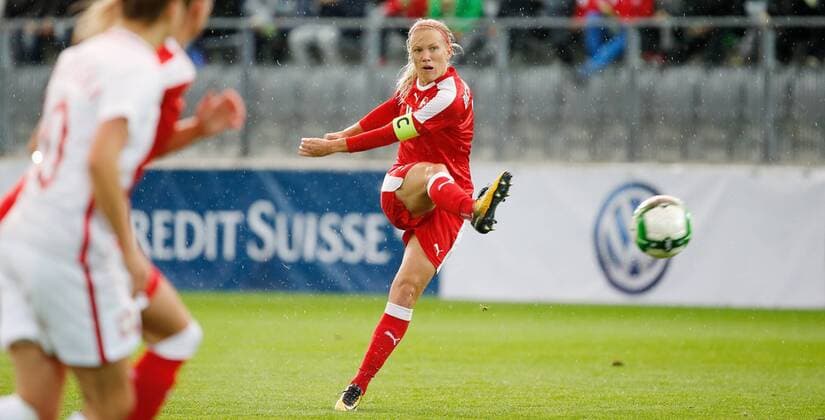 19 09 2017 Tissot Arena Biel Switzerland Season 2017 2018 Women World Cup Qualification Switzerland Poland Lara Dickenmann Switzerland