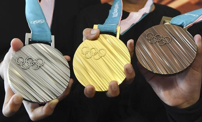 Pyeongchang Winter Olympic medals unveiled Medals for the 2018 Pyeongchang Winter Olympics are unveiled during an event in Seoul on Sept. 21, 2017. 