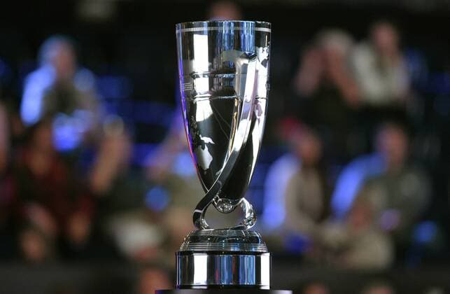 Laver Cup trophy is seen prior to the first edition of the Laver Cup tennis tournament in Prague, Czech Republic, on September 22, 2017. The team of Europe will compete with the world selection. (CTKxPhoto MichalxKamaryt) CTKPhotoP201709220438701  KMT_0379