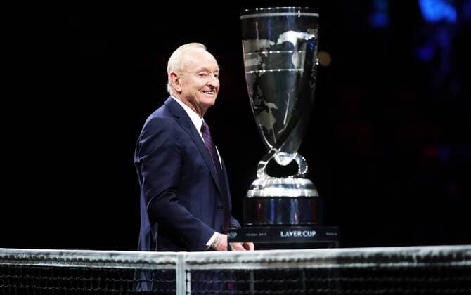 TENNIS - Laver Cup 2017 PRAGUE,CZECH REPUBLIC,22.SEP.17 - TENNIS - Laver Cup, Team Europe vs Team World. Image shows Rod Laver and the Laver Cup. GEPAxpictures xMatthiasxHauer