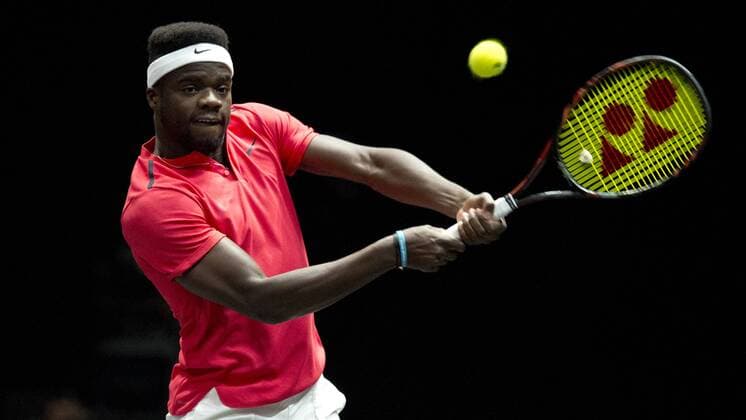 US tennis player FRANCIS TIAFOE (Team World) in action during the first match, singles, within the first edition of the Laver Cup tennis tournament in Prague, Czech Republic, on September 22, 2017. (CTKxPhoto MichalxKamaryt) CTKPhotoP201709220487101  kmt 2