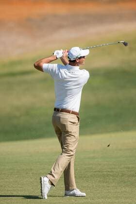 Nicolas Colsaerts plays a second shot during day 2 of the European Tour - Portugal Masters 2017 at Dom Pedro Victoria Golf Course, Vilamoura, Portugal on 22 September 2017. Copyright: xMatthewxBuchanx 16770076