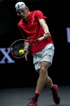 September 22, 2017 - Prague, Czech Republic - Team World player Denis Shapovalov of Canada returns the ball to Team Europe player Alexander Zverev of Germany during the first day at Laver Cup on Sept 22, 2017 in Prague, Czech Republic. Laver Cup - Day One  - ZUMAn230 20170922_zaa_n230_501 Copyright: xRobertxSzaniszlox