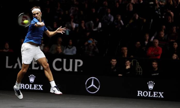 TENNIS - Laver Cup 2017 PRAGUE,CZECH REPUBLIC,23.SEP.17 - TENNIS - Laver Cup, Team Europe vs Team World. Image shows Roger Federer (SUI). GEPAxpictures xMatthiasxHauer
