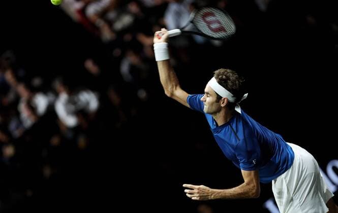TENNIS - Laver Cup 2017 PRAGUE,CZECH REPUBLIC,23.SEP.17 - TENNIS - Laver Cup, Team Europe vs Team World. Image shows Roger Federer (SUI). GEPAxpictures xMatthiasxHauer