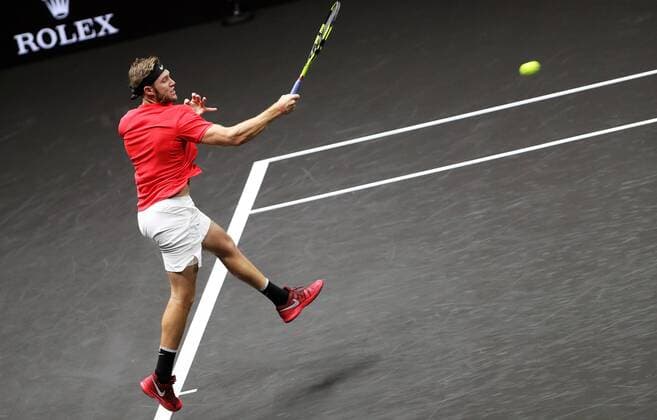 TENNIS - Laver Cup 2017 PRAGUE,CZECH REPUBLIC,23.SEP.17 - TENNIS - Laver Cup, Team Europe vs Team World. Image shows Jack Sock (USA). GEPAxpictures xMatthiasxHauer