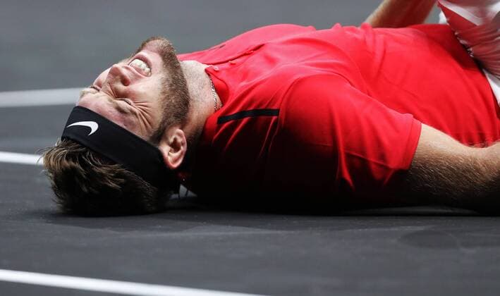 Bilder des Tages - SPORT TENNIS - Laver Cup 2017 PRAGUE,CZECH REPUBLIC,23.SEP.17 - TENNIS - Laver Cup, Team Europe vs Team World. Image shows Jack Sock (USA). GEPAxpictures xMatthiasxHauer
