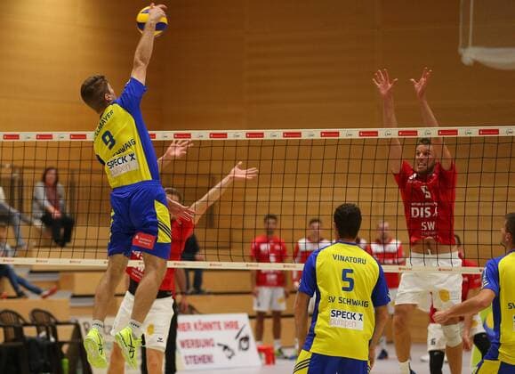 23.09.2017 - Volleyball - 2. Bundesliga Süd Männer - Saison 2016 2017 - SV Schwaig - SV Fellbach - JüRa - Florian Tafelmayer (9, SV Schwaig )