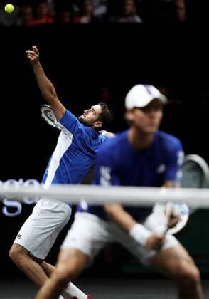 TENNIS - Laver Cup 2017 PRAGUE,CZECH REPUBLIC,24.SEP.17 - TENNIS - Laver Cup, Team Europe vs Team World. Image shows Marin Cilic (CRO) and Tomas Berdych (CZE). GEPAxpictures xMatthiasxHauer