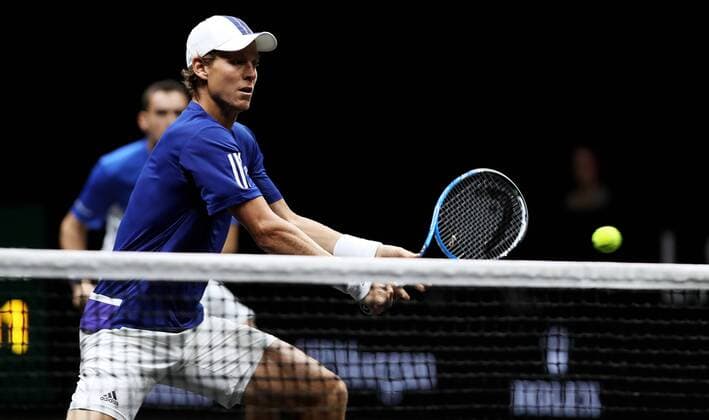 TENNIS - Laver Cup 2017 PRAGUE,CZECH REPUBLIC,24.SEP.17 - TENNIS - Laver Cup, Team Europe vs Team World. Image shows Marin Cilic (CRO) and Tomas Berdych (CZE). GEPAxpictures xMatthiasxHauer