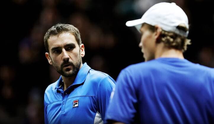 TENNIS - Laver Cup 2017 PRAGUE,CZECH REPUBLIC,24.SEP.17 - TENNIS - Laver Cup, Team Europe vs Team World. Image shows Marin Cilic (CRO) and Tomas Berdych (CZE). GEPAxpictures xMatthiasxHauer