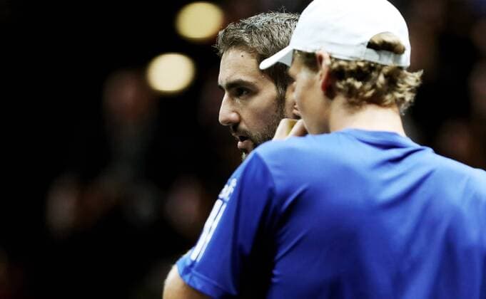 TENNIS - Laver Cup 2017 PRAGUE,CZECH REPUBLIC,24.SEP.17 - TENNIS - Laver Cup, Team Europe vs Team World. Image shows Marin Cilic (CRO) and Tomas Berdych (CZE). GEPAxpictures xMatthiasxHauer