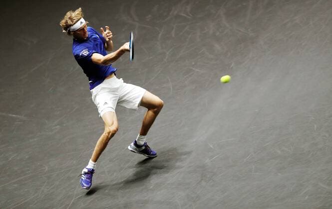 Bilder des Tages - SPORT TENNIS - Laver Cup 2017 PRAGUE,CZECH REPUBLIC,24.SEP.17 - TENNIS - Laver Cup, Team Europe vs Team World. Image shows Alexander Zverev (GER). GEPAxpictures xMatthiasxHauer