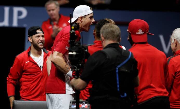 TENNIS - Laver Cup 2017 PRAGUE,CZECH REPUBLIC,24.SEP.17 - TENNIS - Laver Cup, Team Europe vs Team World. Image shows John Isner (USA). GEPAxpictures xMatthiasxHauer
