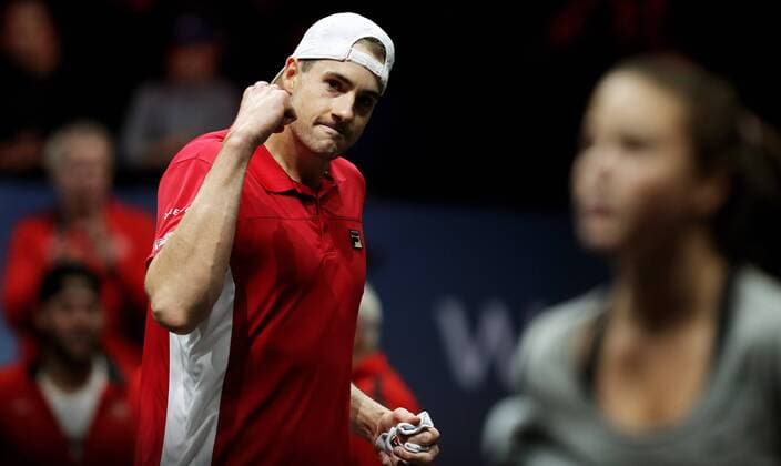 TENNIS - Laver Cup 2017 PRAGUE,CZECH REPUBLIC,24.SEP.17 - TENNIS - Laver Cup, Team Europe vs Team World. Image shows John Isner (USA). GEPAxpictures xMatthiasxHauer