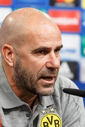 Dortmund, Germany, 25.09.2017, UEFA Champions League Pressekonferenz, BV Borussia Dortmund, Trainer Peter Bosz (BVB) ( DeFodi507