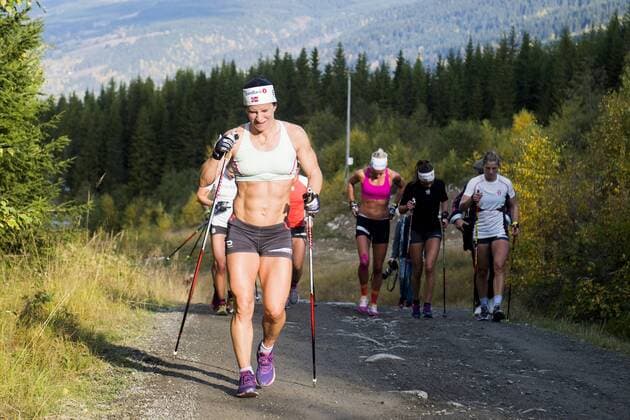 Bilder des Tages - SPORT 170926 Marit Björgen during a training session on September 26, 2017 in Hafjell Photo: Fredrik Varfjell BILDBYRN kod FV 150017  Copyright: FREDRIKxVARFJELL BB170926FV007