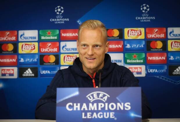 Anderlecht s Olivier Deschacht pictured during a press conference PK Pressekonferenz of Belgian soccer team RSC Anderlecht, Tuesday 26 September 2017 in Brussels. Tomorrow Anderlecht is playing a game in the group stage (Group B) of the UEFA Champions League competition against Celtic Glasgow FC. VIRGINIExLEFOUR  x05172920x