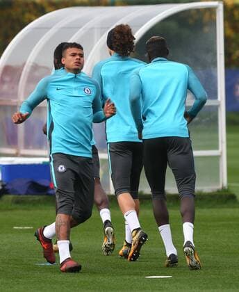 September 26, 2017 - London, United Kingdom - Chelsea s Kenedy.during Chelsea Training session priory to they game against Atletico Madrid at Chelsea Training Ground on in Cobham, 26 Sept 2017 Chelsea Training Session  - ZUMAn230 20170926_zaa_n230_053 Copyright: xKieranxGalvinx
