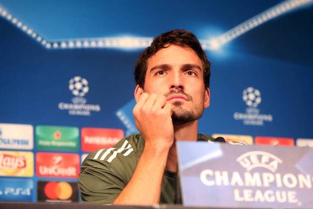 Mats Hummels (FC Bayern Muenchen 5), Pressekonferenz, Paris Saint-Germain vs. FC Bayern Muenchen, Champions League, Fussball, 26.09.2017, Paris Copyright: xLanger Eibner-Pressefotox EP_HLR
