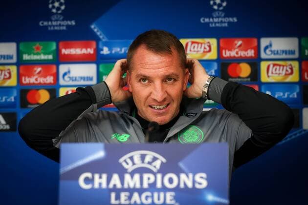Celtic s head coach Brendan Rodgers pictured during a press conference PK Pressekonferenz of Scottish team Celtic FC, Tuesday 26 September 2017 in Brussels. Tomorrow Celtic is playing a game in the group stage (Group B) of the UEFA Champions League competition against Belgian soccer team RSC Anderlecht. VIRGINIExLEFOUR  x05173160x