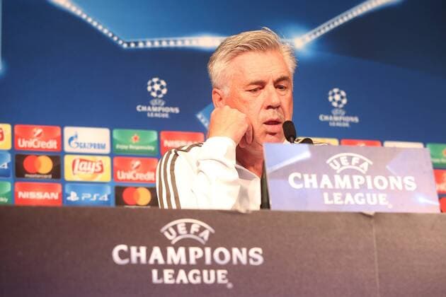 Trainer Carlo Ancelotti (FC Bayern Muenchen), Pressekonferenz, Paris Saint-Germain vs. FC Bayern Muenchen, Champions League, Fussball, 26.09.2017, Paris Copyright: xLanger Eibner-Pressefotox EP_HLR