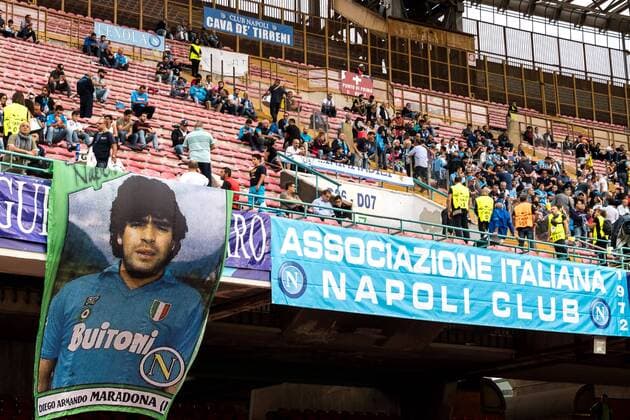 supporters of SSC Napoli during the UEFA Champions League group F match between SSC Napoli and Feyenoord Rotterdam on September 26, 2017 at the Stadio San Paolo in Naples, Italy UEFA Champions League 2017 2018 xVIxVIxImagesx xGerritxvanxKeulenxIVx 8861574