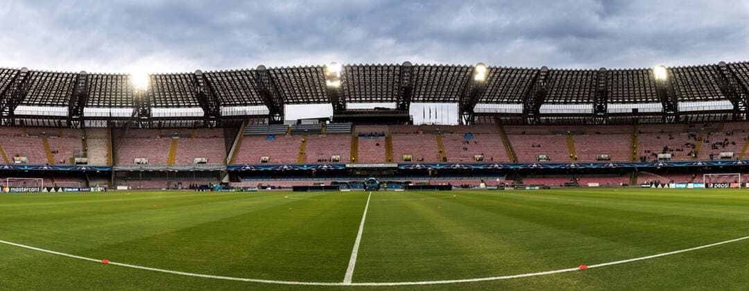the stadium of SSC Napoli during the UEFA Champions League group F match between SSC Napoli and Feyenoord Rotterdam on September 26, 2017 at the Stadio San Paolo in Naples, Italy UEFA Champions League 2017 2018 xVIxVIxImagesx xGerritxvanxKeulenxIVx 8861584
