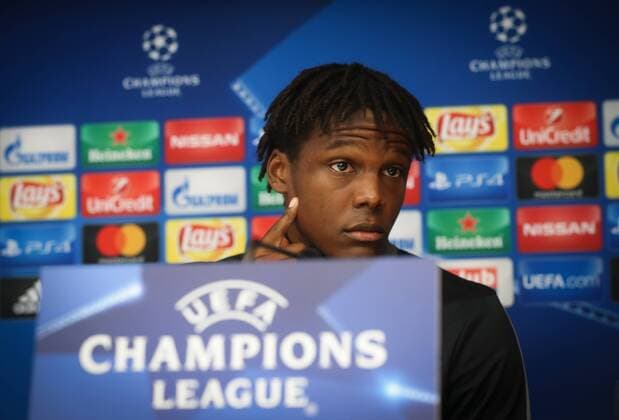 Celtic s Dedryck Boyata pictured during a press conference PK Pressekonferenz of Scottish team Celtic FC, Tuesday 26 September 2017 in Brussels. Tomorrow Celtic is playing a game in the group stage (Group B) of the UEFA Champions League competition against Belgian soccer team RSC Anderlecht. VIRGINIExLEFOUR  x05173166x