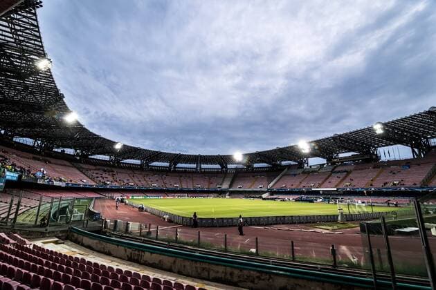 the stadium of SSC Napoli during the UEFA Champions League group F match between SSC Napoli and Feyenoord Rotterdam on September 26, 2017 at the Stadio San Paolo in Naples, Italy UEFA Champions League 2017 2018 xVIxVIxImagesx xGerritxvanxKeulenxIVx 8861675