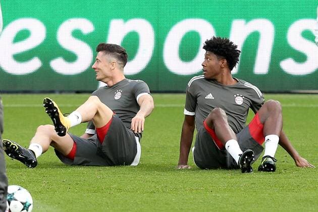 Robert Lewandowski (FC Bayern Muenchen 9) David Alaba (FC Bayern Muenchen 27), Training, Paris Saint-Germain vs. FC Bayern Muenchen, Champions League, Fussball, 26.09.2017, Paris Copyright: xLanger Eibner-Pressefotox EP_HLR