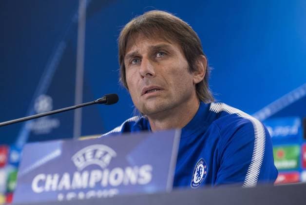 Bilder des Tages - SPORT Chelsea s coach Antonio Conte attends to press conference PK Pressekonferenz before UEFA Champions League match between Atletico de Madrid and Chelsea at Wanda Metropolitano in Madrid, Spain September 26, 2017.  (20170926024)