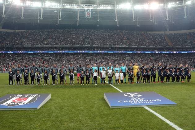 Ceremony during Besiktas vs. Leipzig UEFA Champions League game at Vodafone Park, Istanbul, September 26th, 2017. (  Copyright: TolgaxAdanali 15811119