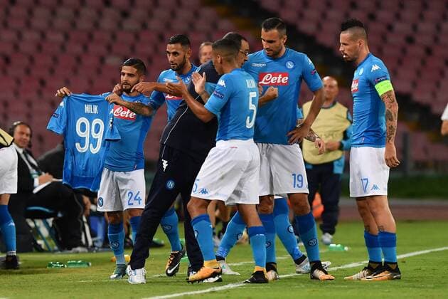 As Napoli 26 09 2017 - Champions League Napoli-Feyenoord foto Antonello Sammarco Image nella foto: esultanza gol Lorenzo insigne 
