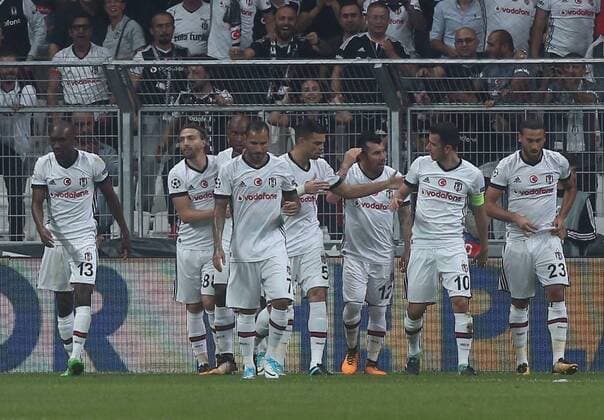 Ryan Babel of Besiktas celebrates their goal during Besiktas vs. Leipzig UEFA Champions League game at Vodafone Park, Istanbul, September 26th, 2017 (Tolga Adanali - Depo Photos)  15811134