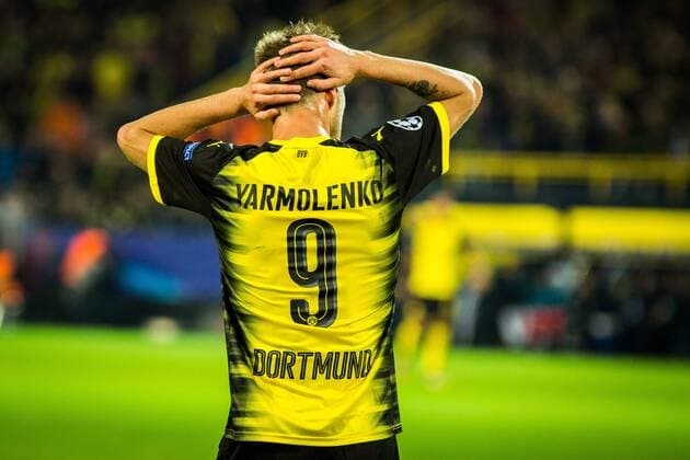 GER, UEFA CL, Borussia Dortmund (GER) vs Real Madrid (ESP) 26.09.2017, Signal Iduna Park, Dortmund, GER, UEFA CL, Borussia Dortmund (GER) vs Real Madrid (ESP), im Bild picture shows Andrey Yarmolenko (Borussia Dortmund 9) enttäuscht, nordphotox xRauch nph00251
