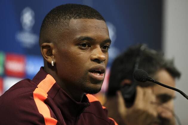 September 26, 2017 - Lisbon, Portugal - BarcelonaÃ¢â‚¬â ¢s defender Nelson Semedo and BarcelonaÃ¢â‚¬â ¢s head coach Ernesto Valverde during a press conference PK Pressekonferenz at Alvalade stadium in Lisbon, on September 26, 2017, on the eve of the UEFA Champions League Group D football match Sporting CP vs FC Barcelona Barca FC Barcelona Press Conference  - ZUMAn230 20170926_zaa_n230_210 Copyright: xFilipexAmorimx