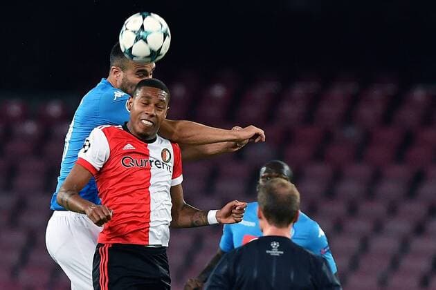 As Napoli 26 09 2017 - Champions League Napoli-Feyenoord foto Antonello Sammarco Image nella foto: Jean-Paul Boetius-Nikola Maksimovic 