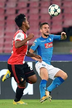 As Napoli 26 09 2017 - Champions League Napoli-Feyenoord foto Antonello Sammarco Image nella foto: Jens Toornstra-Dries Mertens 
