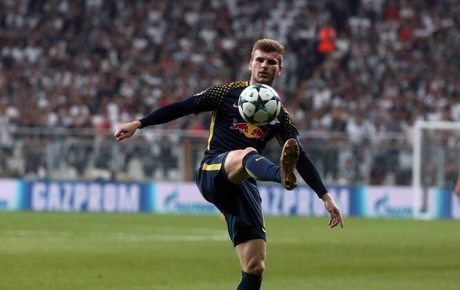 Emil Forsberg of Leipzig during Besiktas vs. Leipzig UEFA Champions League game at Vodafone Park, Istanbul, September 26th, 2017. (Tolga Adanali - Depo Photos)  15811223