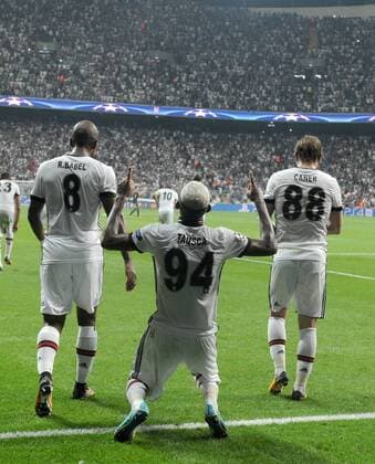 Anderson Talisca of Besiktas celebrates his goal during Besiktas vs. Leipzig UEFA Champions League game at Vodafone Park, Istanbul, September 26th, 2017. (Hikmet Saatci - Depo Photos)  15811268