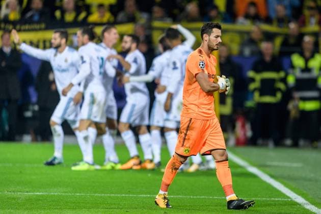 Torwart Roman Buerki (Borussia Dortmund 38) beim Champions League Spiel zwischen Borussia Dortmund und Real Madrid am 26.09.2017, Dortmund Copyright: xSchuelerx xEibnerx-xPressefotox EP_EER