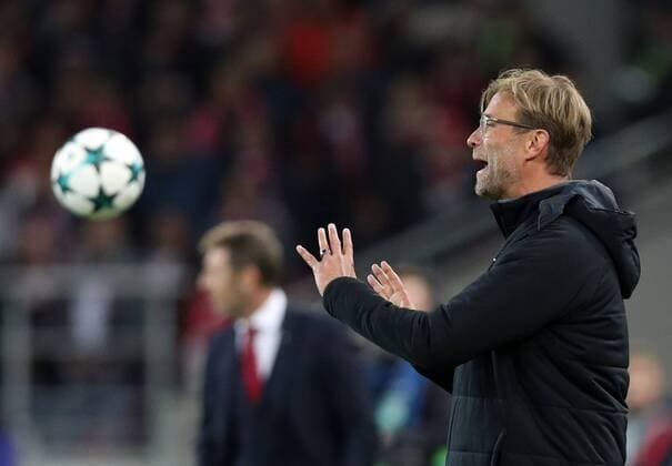 FuÃŸball, CL, Spartak Moskau - FC Liverpool MOSCOW, RUSSIA - SEPTEMBER 26, 2017: Liverpool s head coach Jurgen Klopp at the 2017 18 UEFA Champions League Group E Round 2 football match against Spartak Moscow at Otkrytie Arena Stadium. Artyom Korotayev TASS  TS061FFA