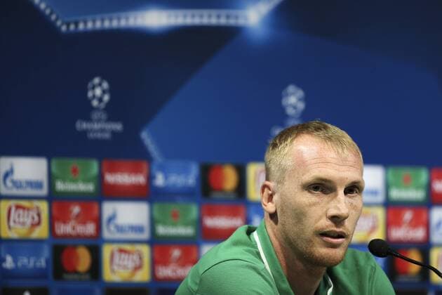 September 26, 2017 - Lisbon, Portugal - SportingÃ¢â‚¬â ¢s defender Jeremy Mathieu during a press conference PK Pressekonferenz at Alvalade stadium in Lisbon, on September 26, 2017, on the eve of the UEFA Champions League Group D football match Sporting CP vs FC Barcelona Barca Sporting - Press Conference  - ZUMAn230 20170926_zaa_n230_247 Copyright: xFilipexAmorimx