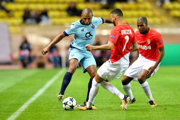 Fußball, CL, AS Monaco - FC Porto 19 DJIBRIL SIDIBE mon 08 Yacine Brahimi por FOOTBALL Monaco vs Porto Ligue des Champions 26 09 2017 FEP Panoramic 