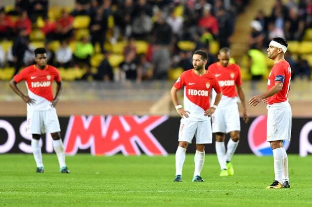Fußball, CL, AS Monaco - FC Porto 09 RADAMEL FALCAO mon DECEPTION FOOTBALL Monaco vs Porto Ligue des Champions 26 09 2017 FEP Panoramic 