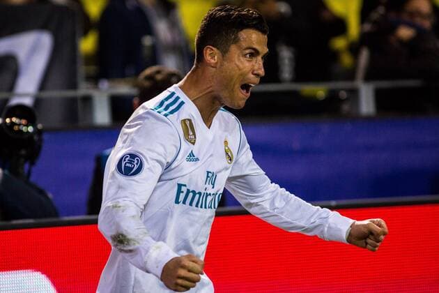 GER, UEFA CL, Borussia Dortmund (GER) vs Real Madrid (ESP) 26.09.2017, Signal Iduna Park, Dortmund, GER, UEFA CL, Borussia Dortmund (GER) vs Real Madrid (ESP), im Bild picture shows Cristiano Ronaldo (Real Madrid 7) jubelt über seinen Treffer zum 3:1, nordphotox xRauch nph00251