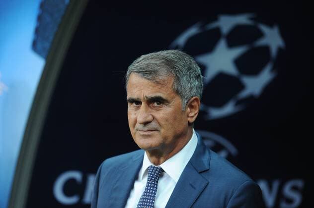 Coach Senol Gunes of Besiktas during the UEFA Champions League Group G match between Besiktas and RB Leipzig at Vodafone Park in Istanbul , Turkey on September 26 , 2017 . 