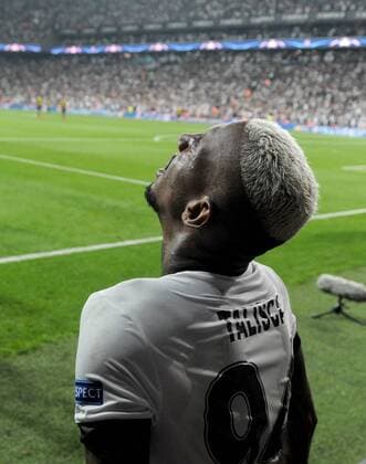 Anderson Talisca of Besiktas celebrates their goal during Besiktas vs. Leipzig UEFA Champions League game at Vodafone Park, Istanbul, September 26th, 2017.  Copyright: HikmetxSaatci 15811265